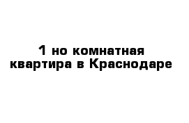 1-но комнатная квартира в Краснодаре